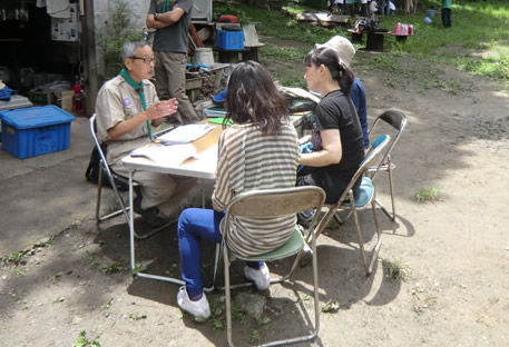 見学・体験者に団についての説明会