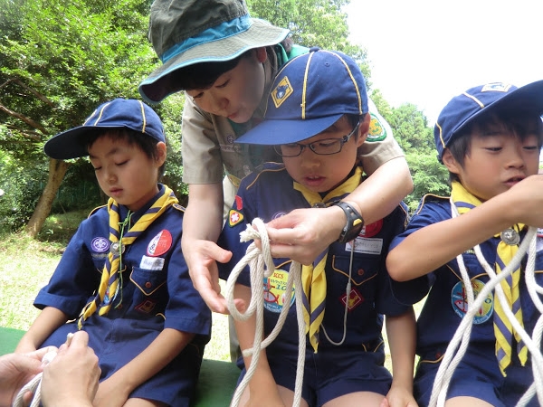 2015年6月28日　ビーバー隊＆カブ隊の水車と風神