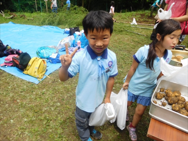 2017年7月2日　夏恒例の芋ほりと流しそうめん