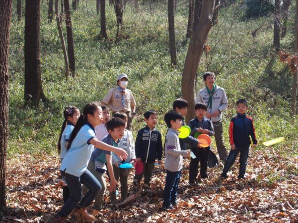 2018年3月4日　ビーバー隊のフリスビーゴルフ