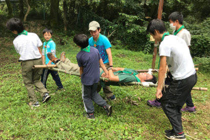 班集会での訓練と隊集会での競技