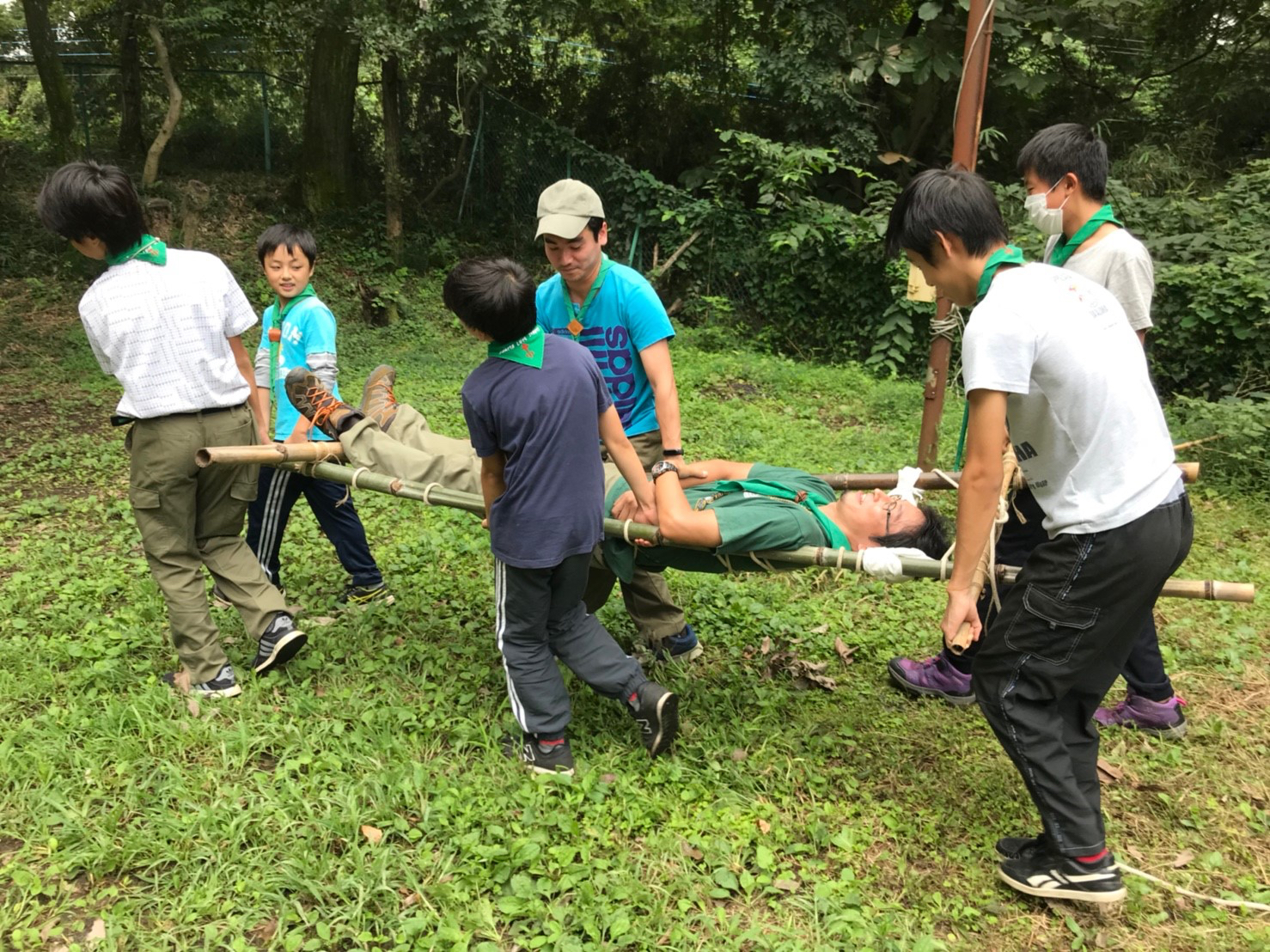 班集会での訓練と隊集会での競技