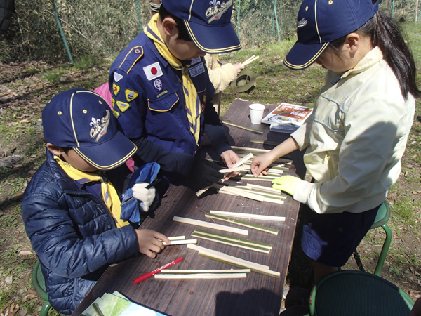 2019年3月24日　カブ隊のマイ箸を作ろう