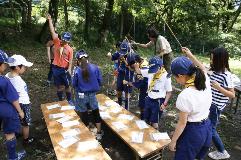 2019年6月16日　カブ隊の釣り竿作り