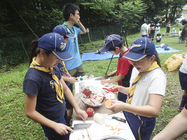 2019年7月21日　カブ隊の夏季キャンプの準備