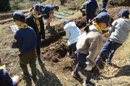 2024年3月10日　カブ隊の農プロ＆餅つき