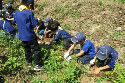 2025年6月29日　カブ隊の芋掘り＆夏キャンプに向けて、救急法を学ぼう！
