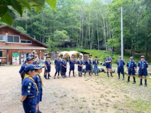2025年7月25日　カブ隊の瑞牆山での夏キャンプ１日目